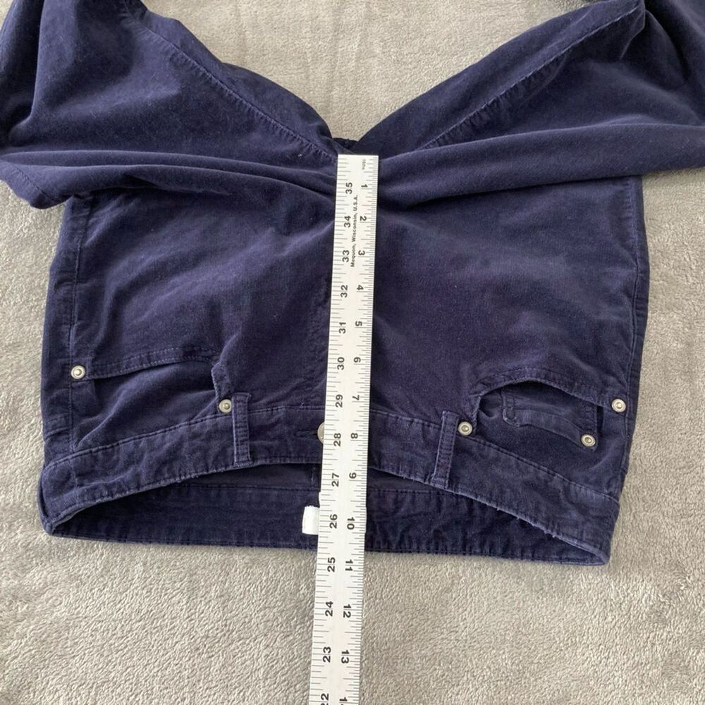 Crown & Ivy Skinny Corduroy Pants Womens 4 Blue Ankle Preppy Casual - Picture 9 of 11